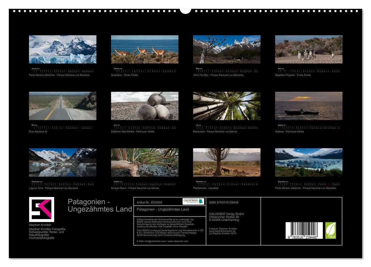 Bild: 9783516159448 | Patagonien - Ungezähmtes Land (hochwertiger Premium Wandkalender...