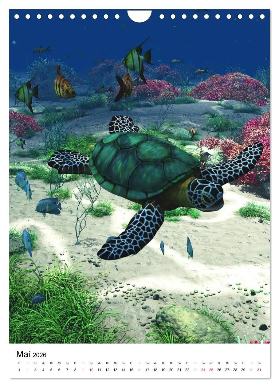 Bild: 9783516469448 | Fantasievolle Meerestiere (Wandkalender 2026 DIN A4 hoch), CALVENDO...