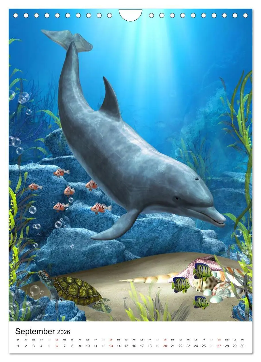 Bild: 9783516469448 | Fantasievolle Meerestiere (Wandkalender 2026 DIN A4 hoch), CALVENDO...