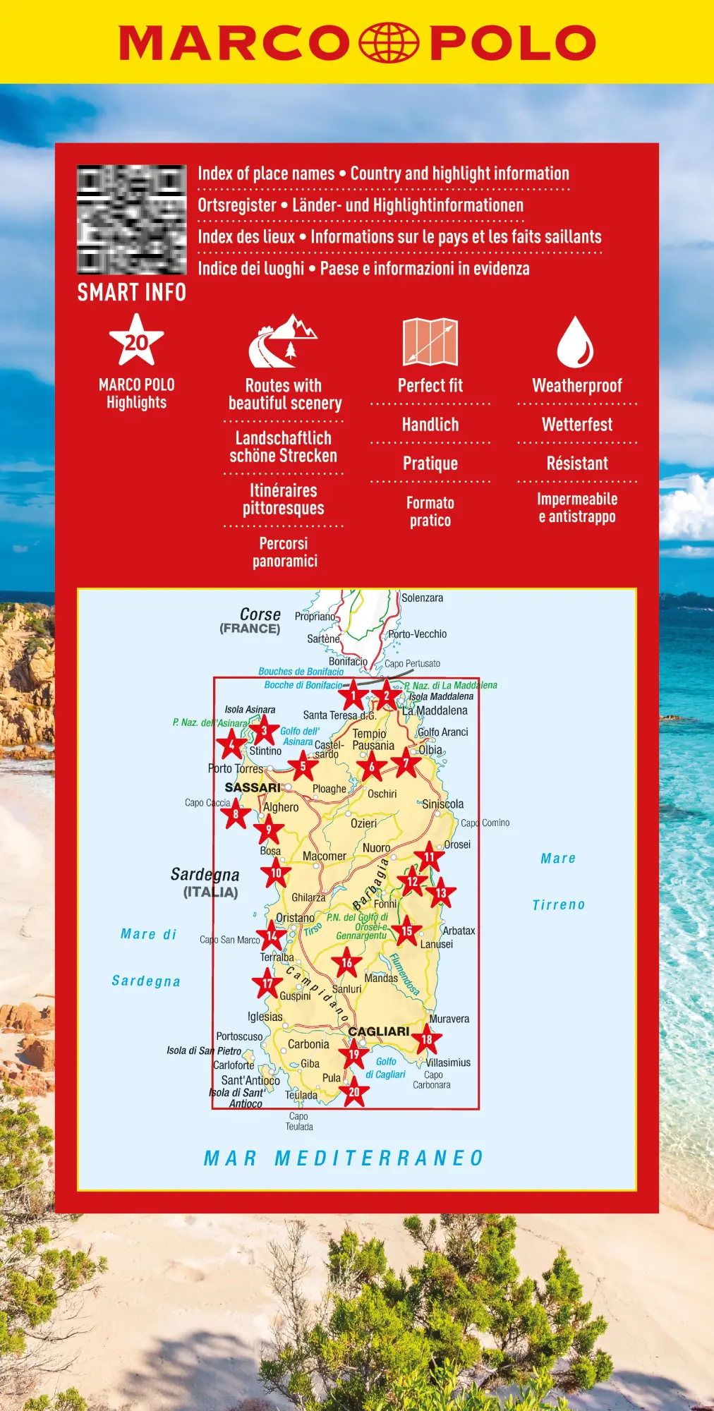 Rückseite: 9783575019448 | MARCO POLO Reisekarte Italien 15 Sardinien 1:200.000 | (Land-)Karte