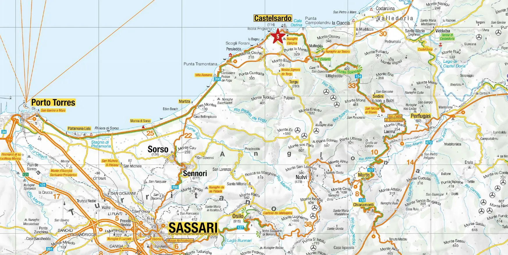 Bild: 9783575019448 | MARCO POLO Reisekarte Italien 15 Sardinien 1:200.000 | (Land-)Karte