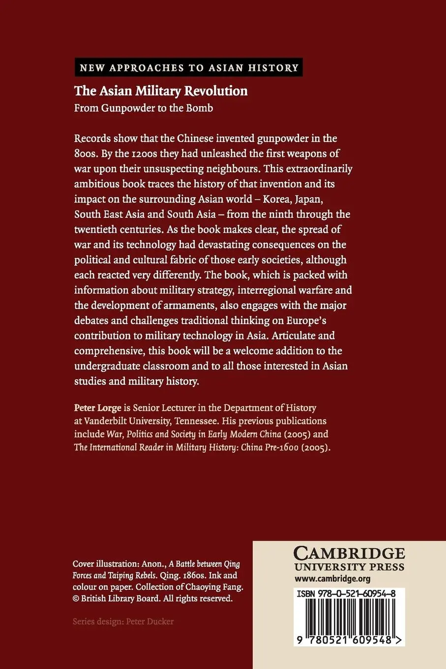 Rückseite: 9780521609548 | The Asian Military Revolution | Peter A. Lorge | Taschenbuch | 2015