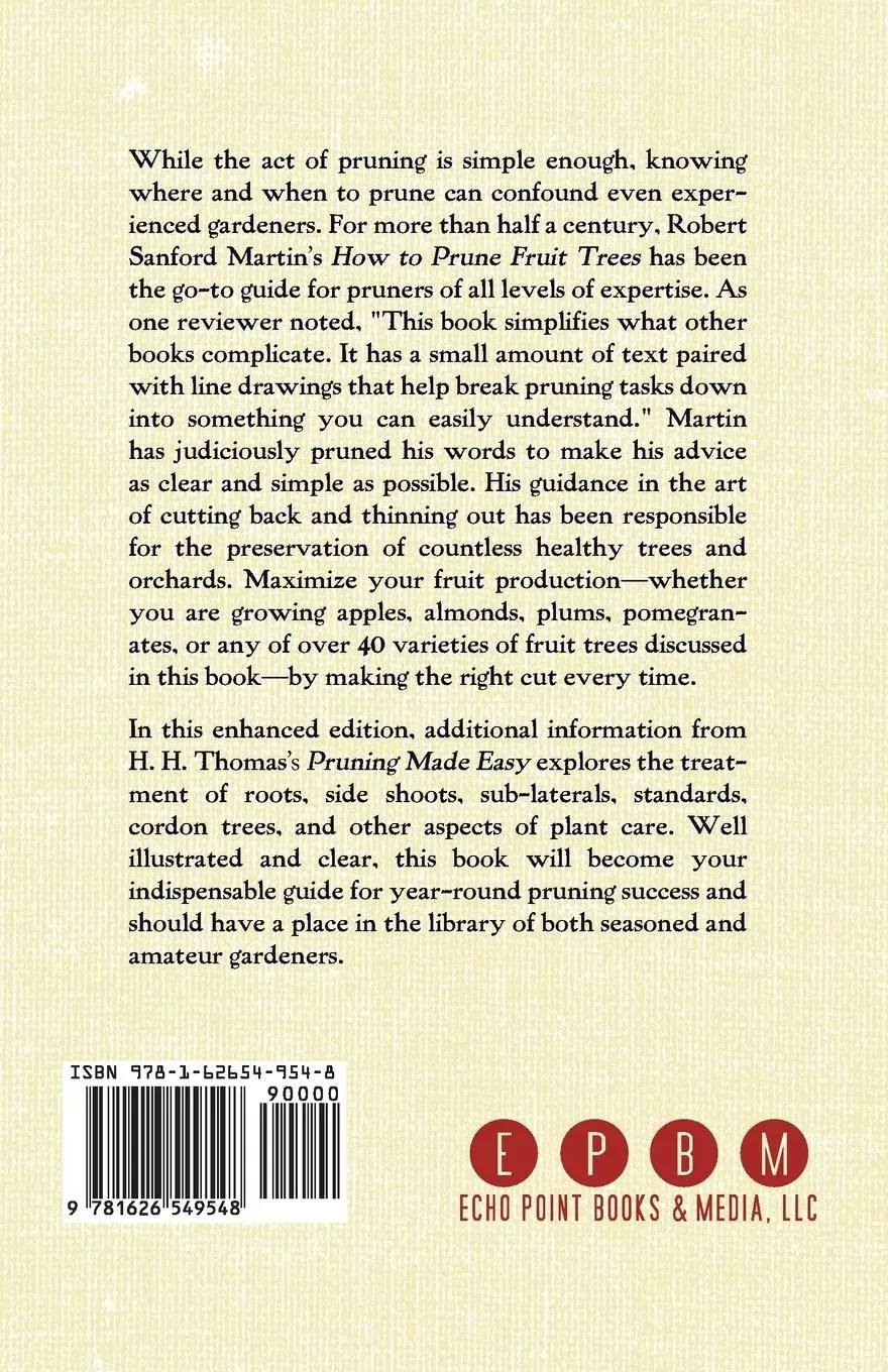 Rückseite: 9781626549548 | How to Prune Fruit Trees, Twentieth Edition | R. Sanford Martin | Buch