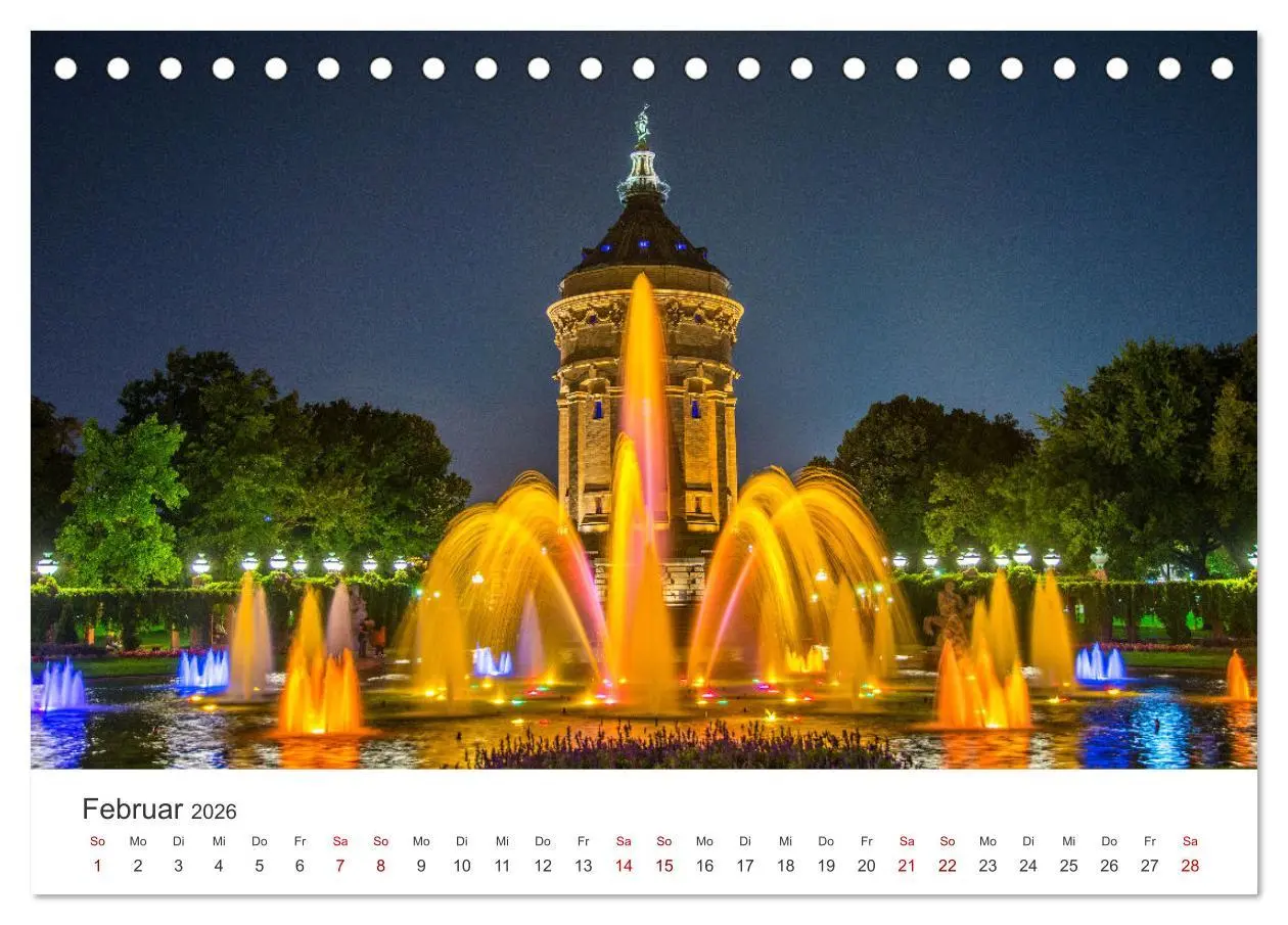Bild: 9783457369548 | Der Mannheimer Wasserturm (Tischkalender 2026 DIN A5 quer),...