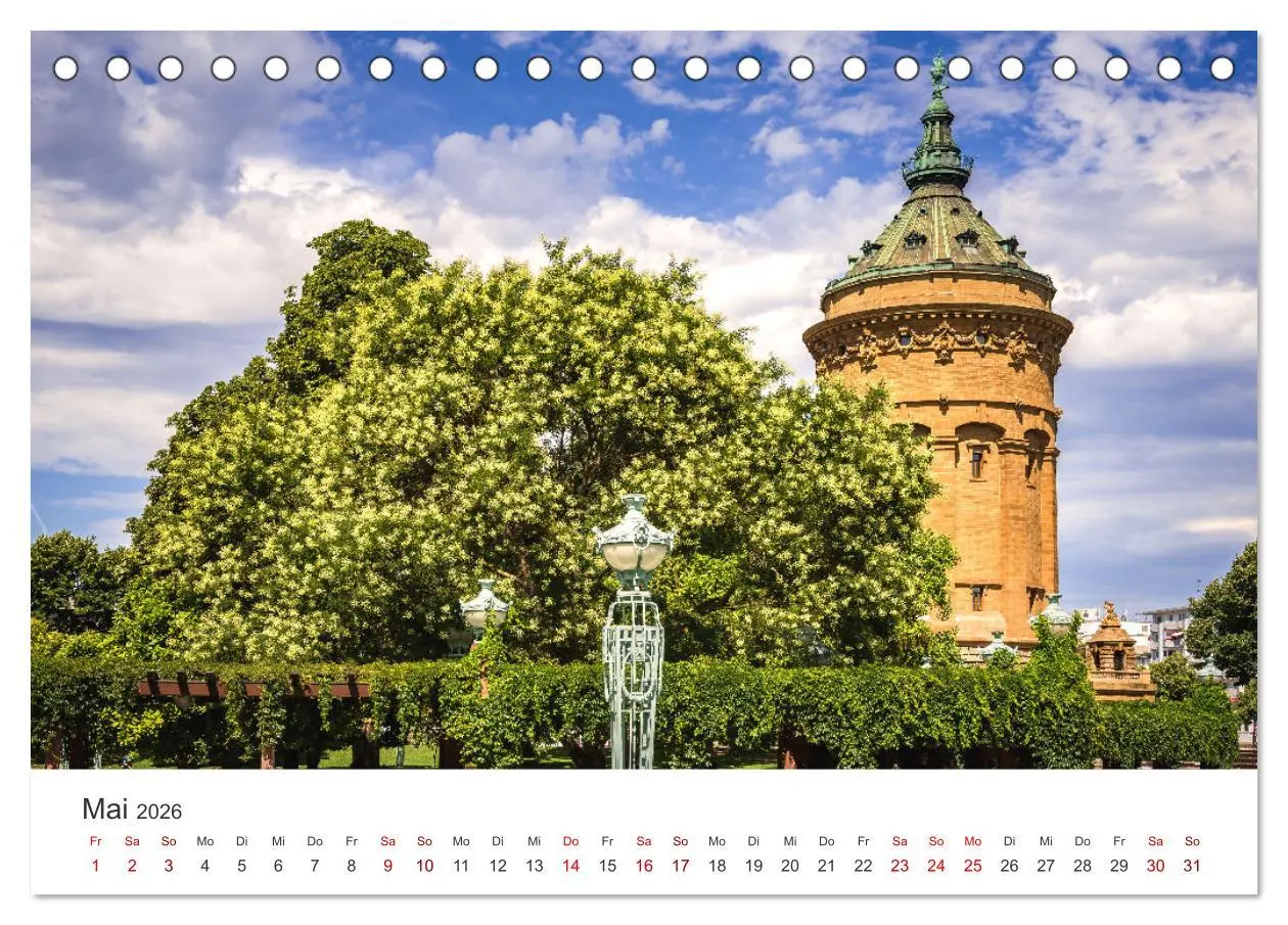 Bild: 9783457369548 | Der Mannheimer Wasserturm (Tischkalender 2026 DIN A5 quer),...
