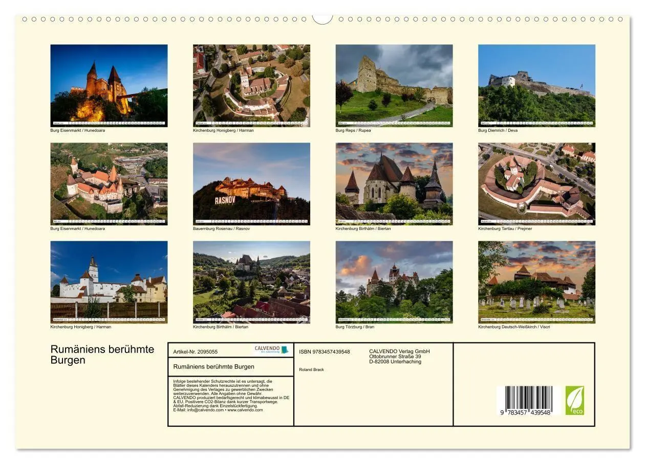 Bild: 9783457439548 | Rumäniens berühmte Burgen (hochwertiger Premium Wandkalender 2026...
