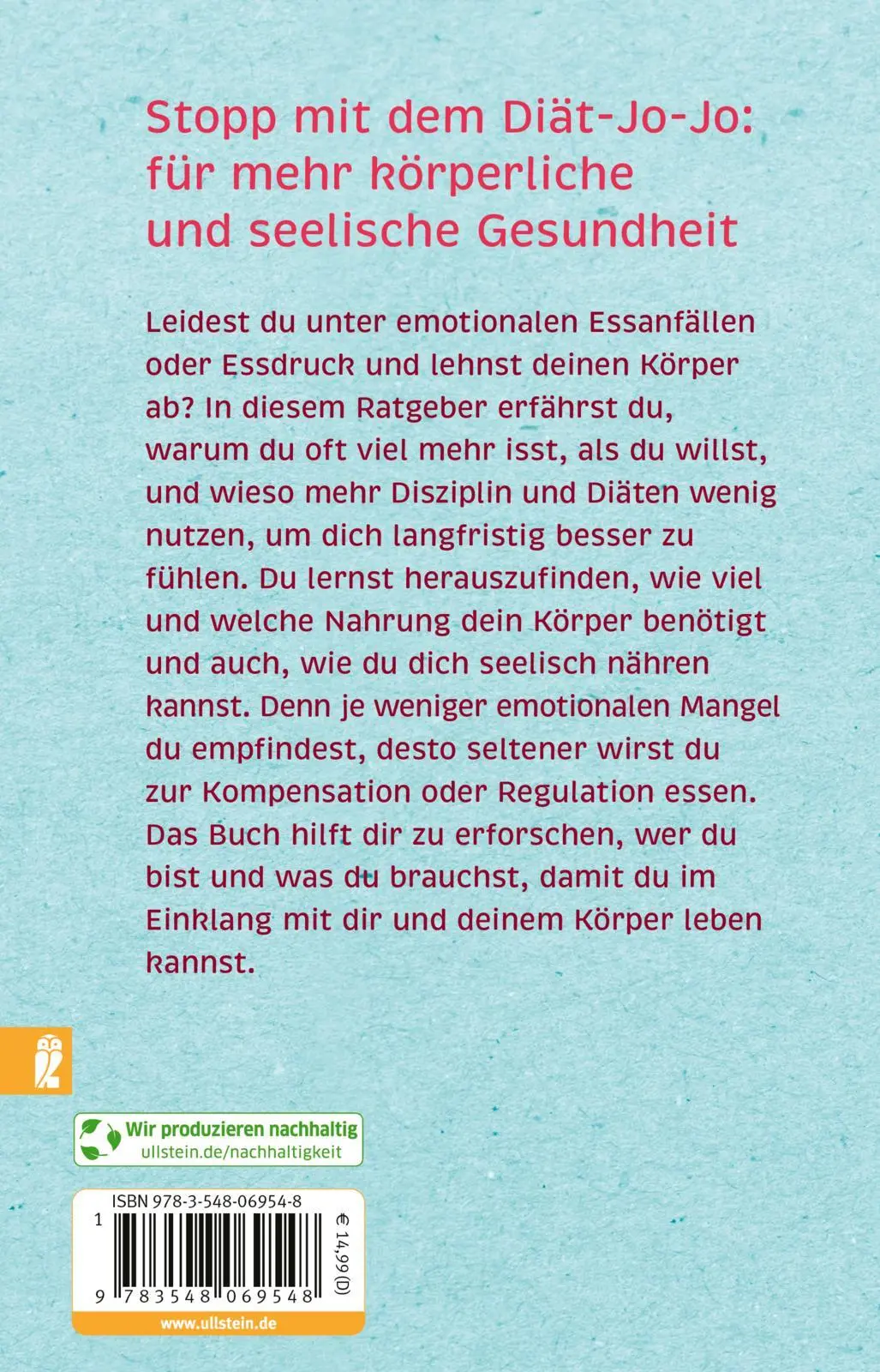 Rückseite: 9783548069548 | Essanfälle adé | Olivia Helmer-Wollinger | Taschenbuch | 336 S. | 2025