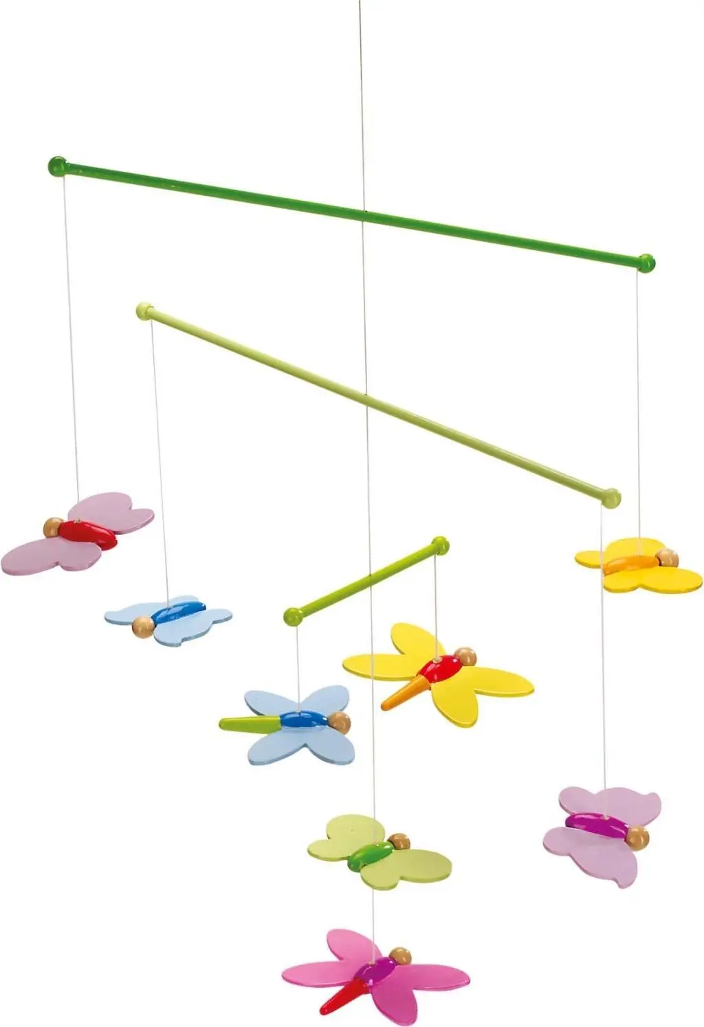 Cover: 4013594529648 | Mobile Schmetterlinge | 33 x 42 cm, Holz, 8 Teile | Spielzeug | Goki