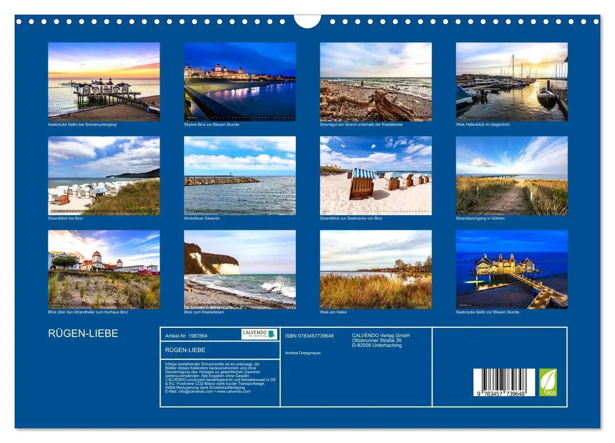 Bild: 9783457739648 | RÜGEN-LIEBE (Wandkalender 2026 DIN A3 quer), CALVENDO Monatskalender