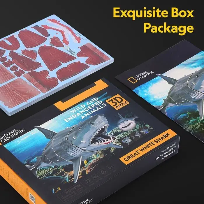 Bild: 7640409429748 | CUBICFUN - 3D Puzzle Weißer Hai 72 Teile | Spiel | 661098 | 2025