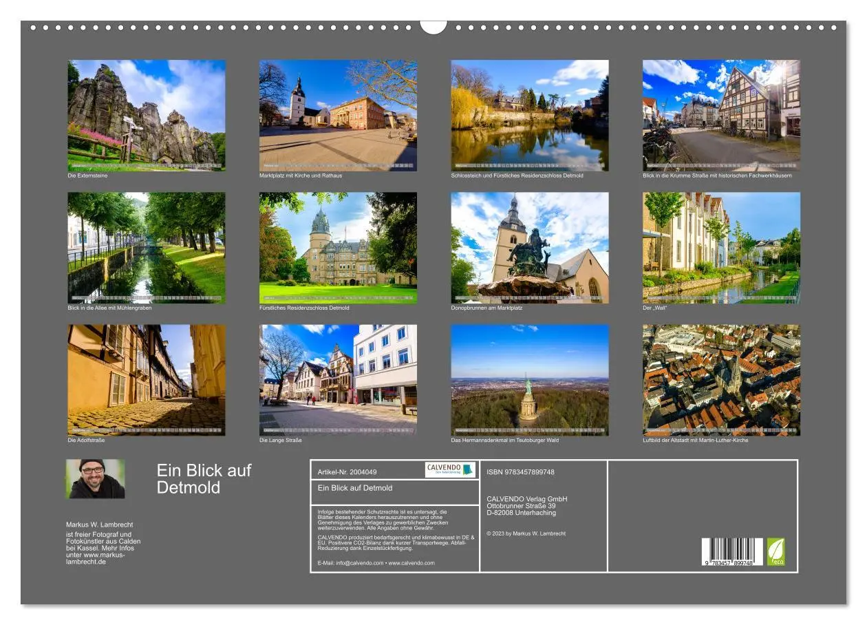 Bild: 9783457899748 | Ein Blick auf Detmold (Wandkalender 2026 DIN A2 quer), CALVENDO...