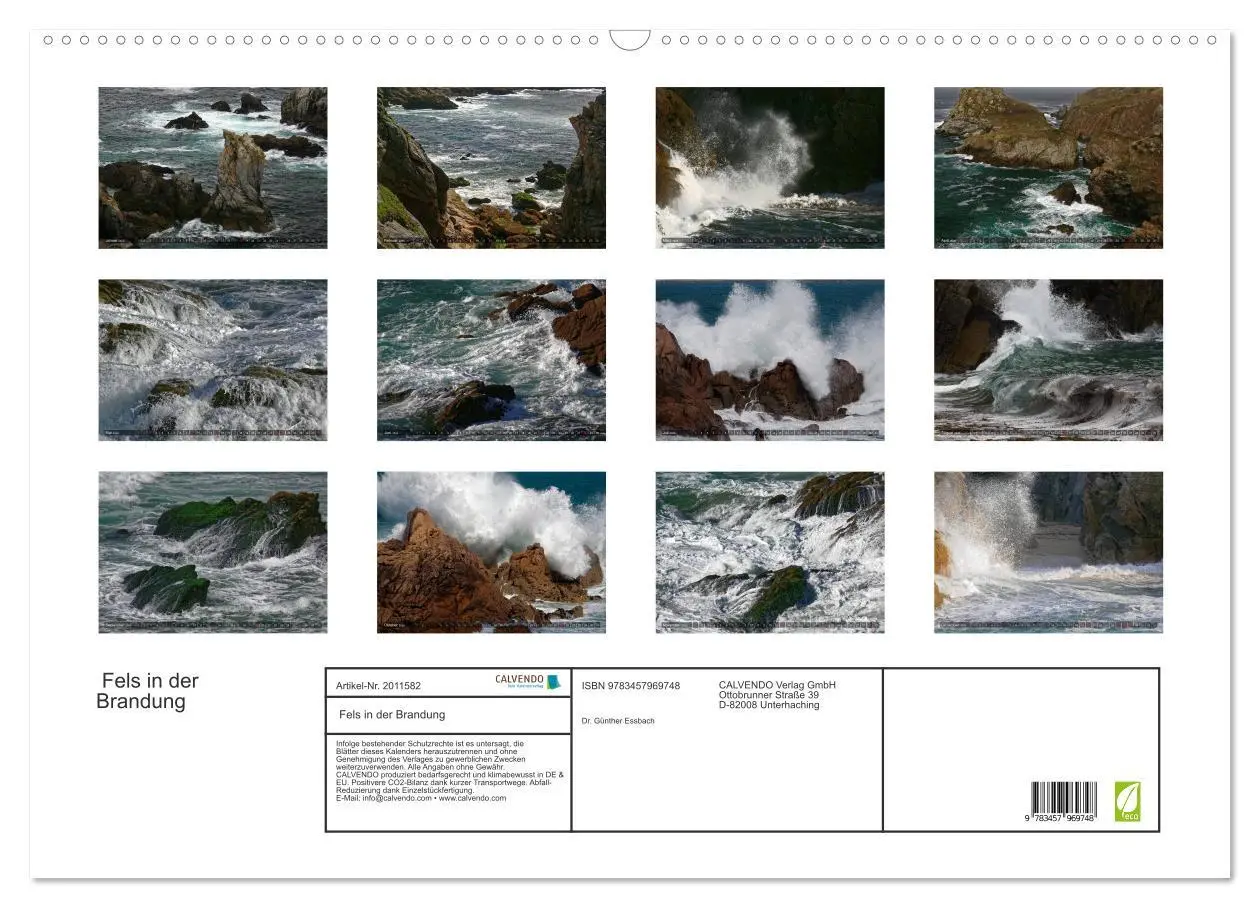 Bild: 9783457969748 | Fels in der Brandung (Wandkalender 2026 DIN A2 quer), CALVENDO...