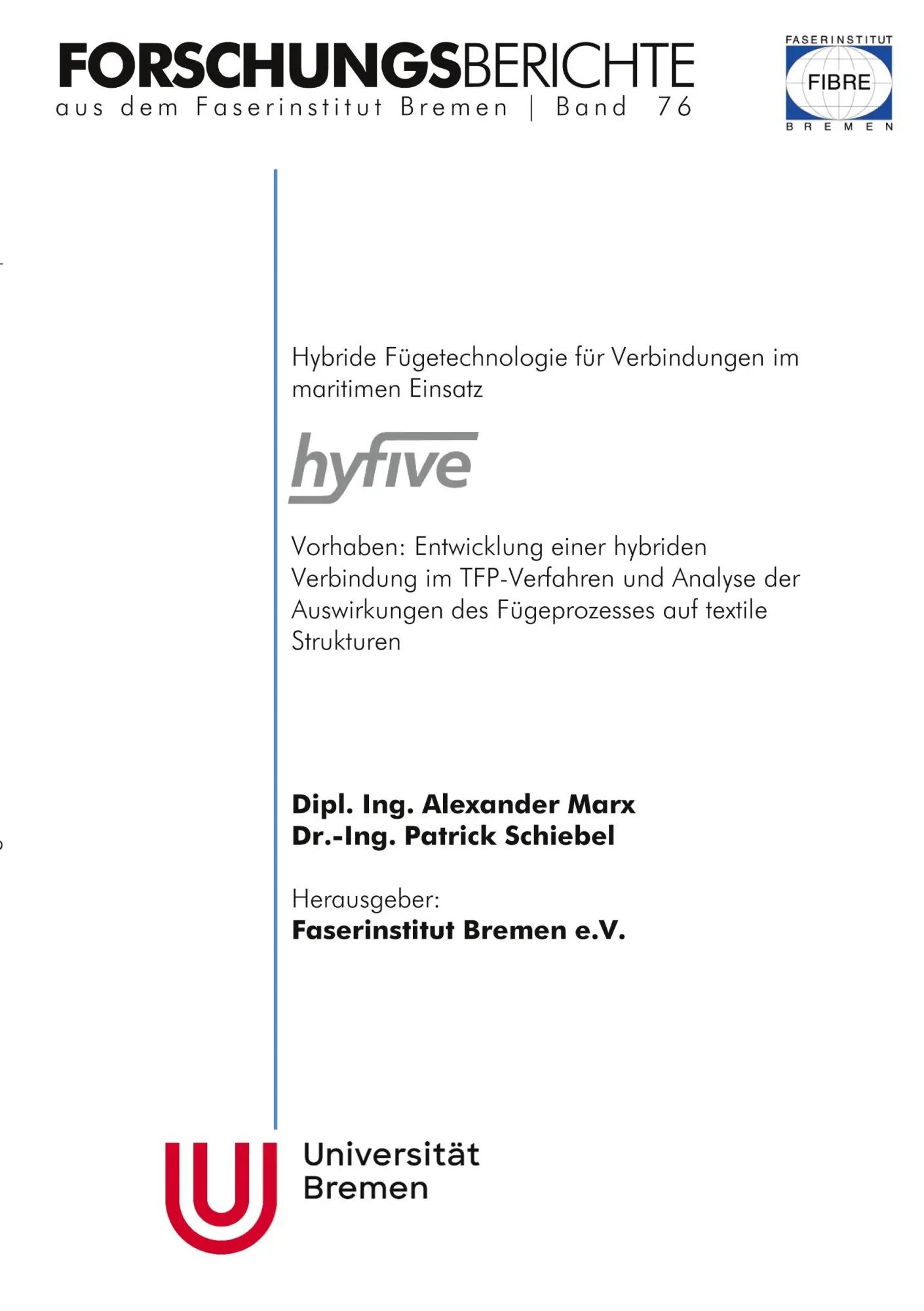 Cover: 9783759779748 | Hybride Fügetechnologie für Verbindungen im maritimen Einsatz hyfive