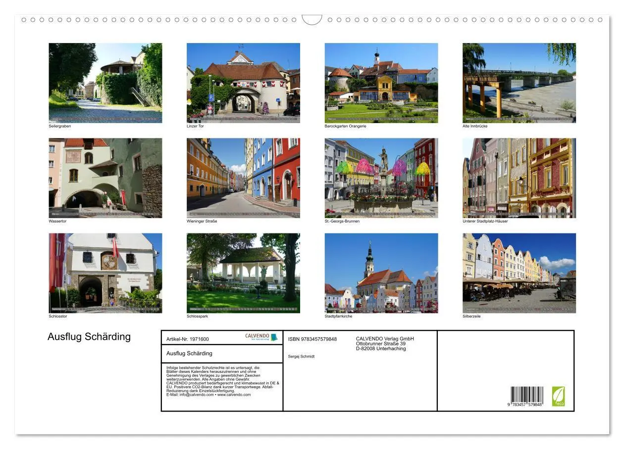 Bild: 9783457579848 | Ausflug Schärding (Wandkalender 2026 DIN A2 quer), CALVENDO...