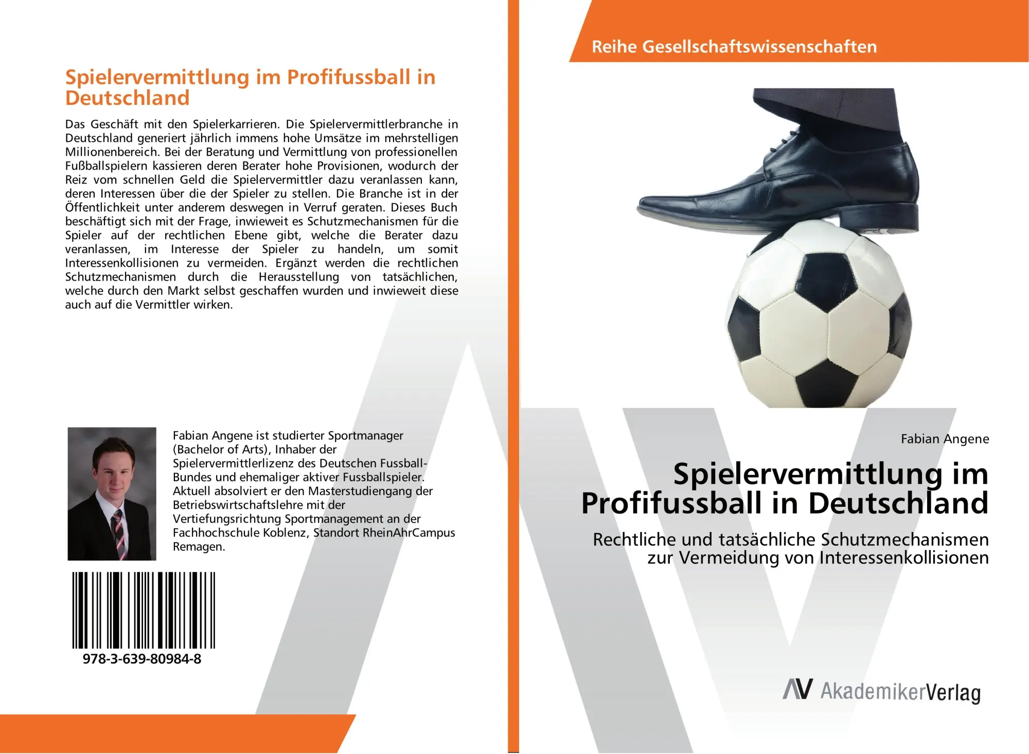 Cover: 9783639809848 | Spielervermittlung im Profifussball in Deutschland | Fabian Angene