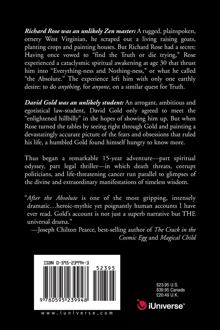 Rückseite: 9780595239948 | After the Absolute | Real Life Adventures With A Backwoods Buddha