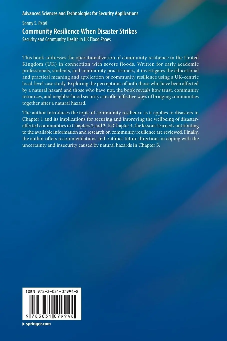 Rückseite: 9783031079948 | Community Resilience When Disaster Strikes | Sonny S. Patel | Buch