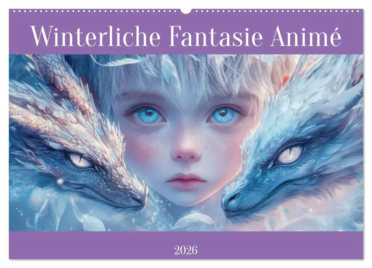 Cover: 9783457259948 | Winterliche Fantasie Animé (Wandkalender 2026 DIN A2 quer),...