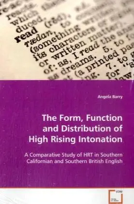 Cover: 9783639109948 | The Form, Function and Distribution of High Rising Intonation | Barry