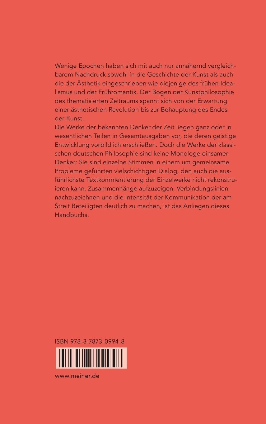 Rückseite: 9783787309948 | Früher Idealismus und Frühromantik | Helmut Holzhey (u. a.) | Buch