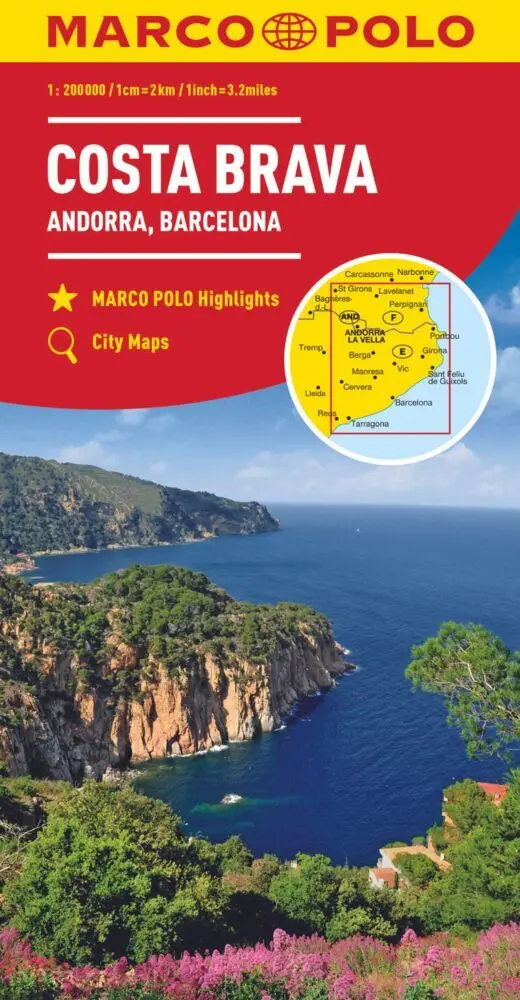 Cover: 9783829739948 | MARCO POLO Regionalkarte Costa Brava, Andorra, Perpignan, Barcelona...