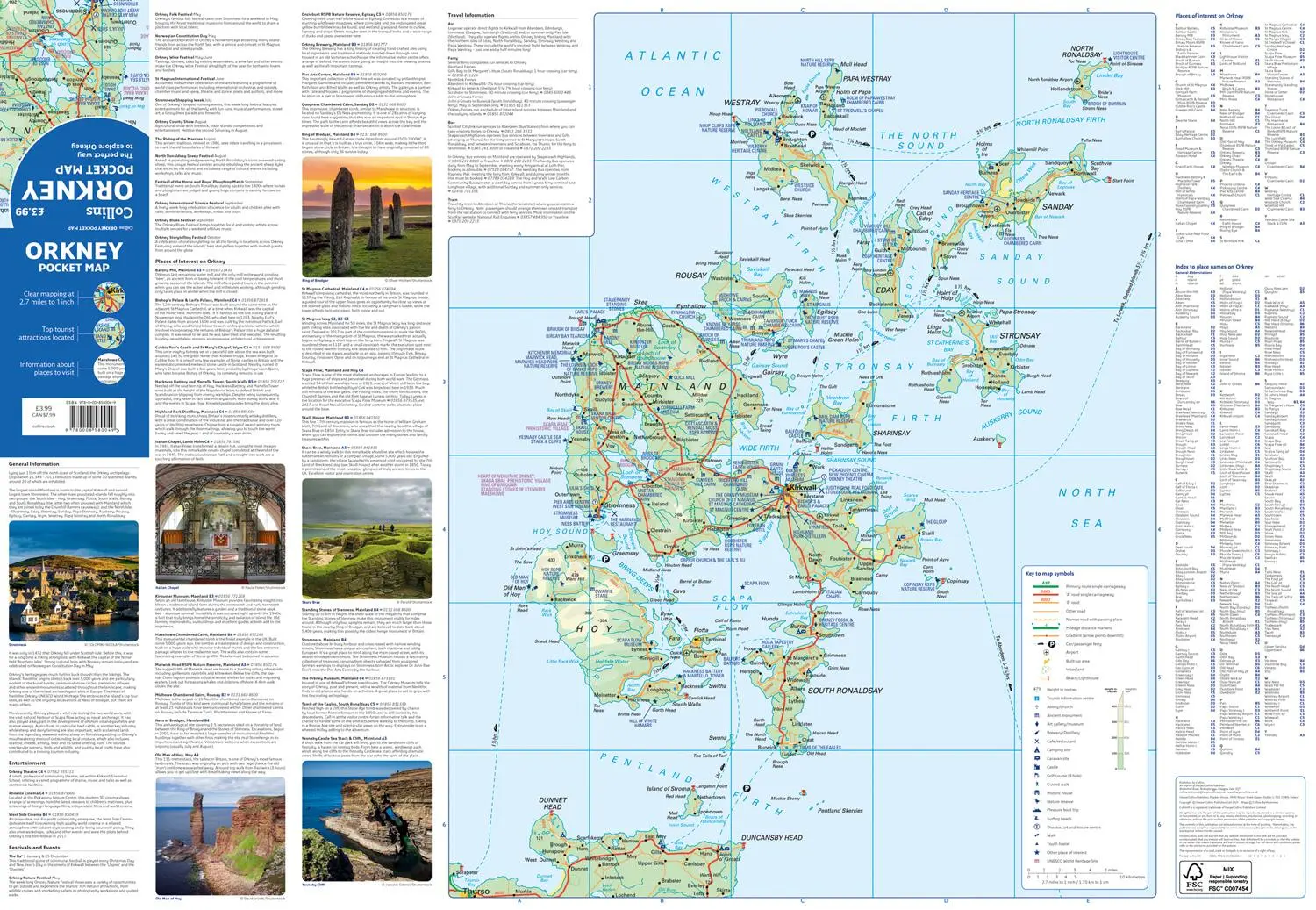 Bild: 9780008580049 | Orkney Pocket Map | The Perfect Way to Explore Orkney | Collins | 2023