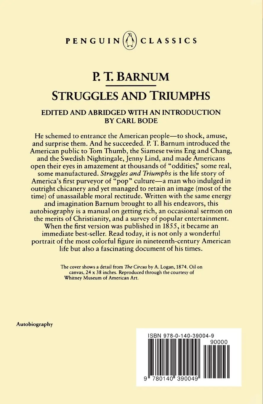 Rückseite: 9780140390049 | Struggles and Triumphs | Or, Forty Years' Recollections of P.T. Barnum