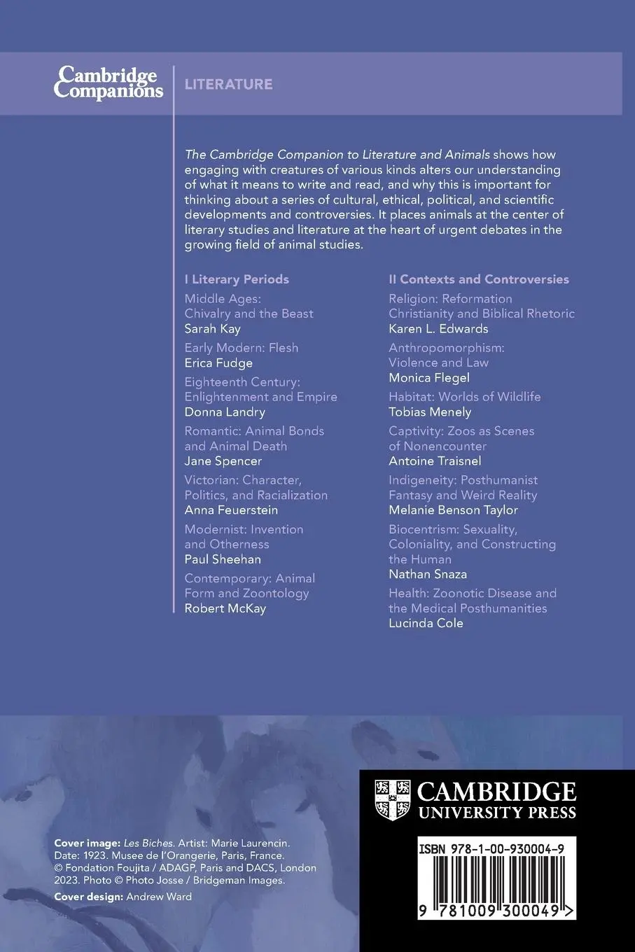 Rückseite: 9781009300049 | The Cambridge Companion to Literature and Animals | Derek Ryan | Buch