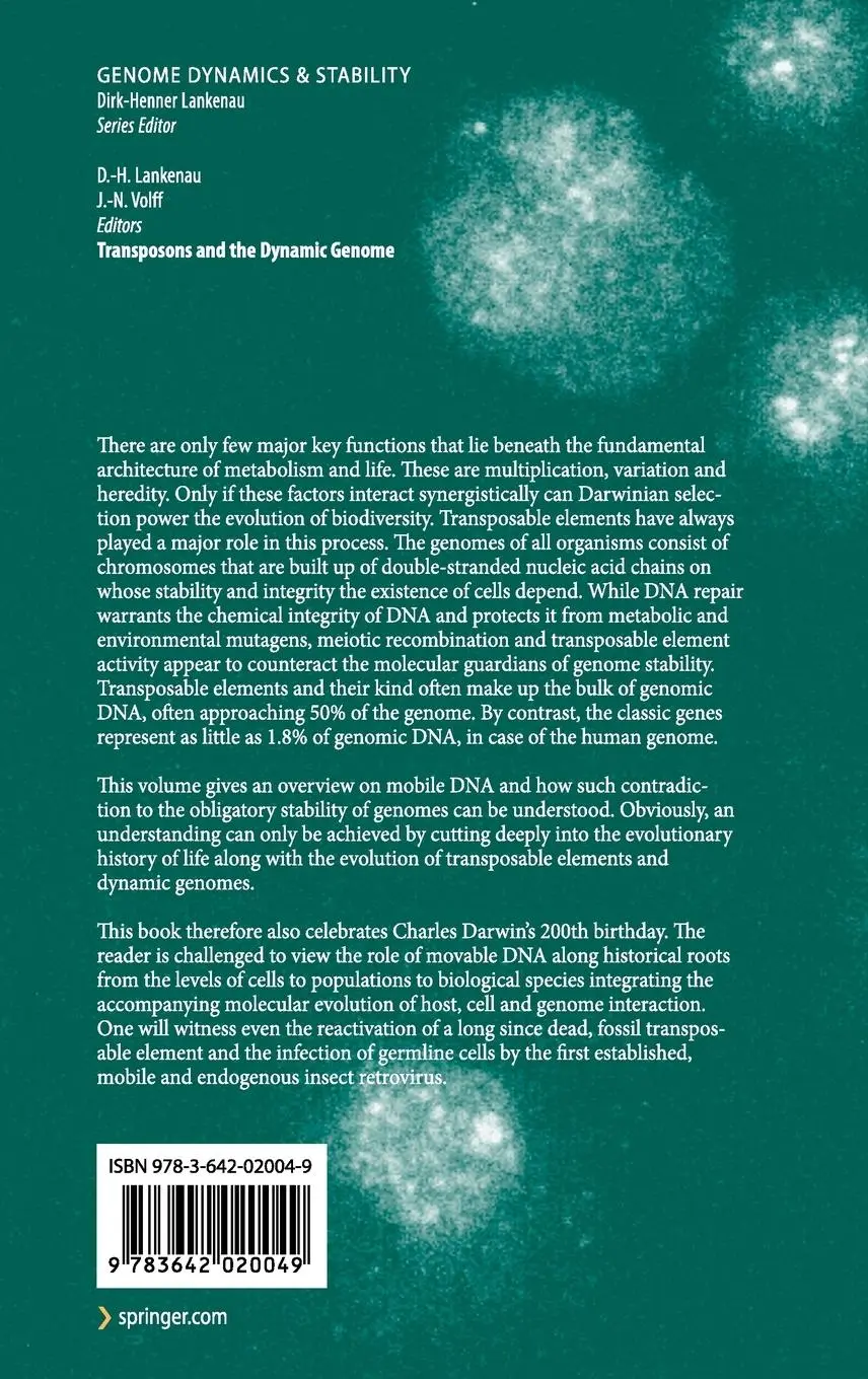 Rückseite: 9783642020049 | Transposons and the Dynamic Genome | Jean-Nicolas Volff (u. a.) | Buch