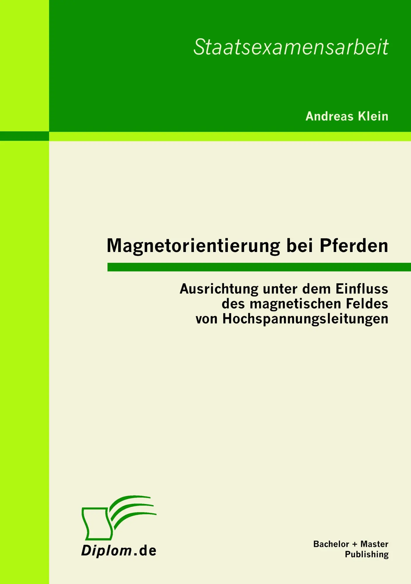 Cover: 9783863410049 | Magnetorientierung bei Pferden: Ausrichtung unter dem Einfluss des...