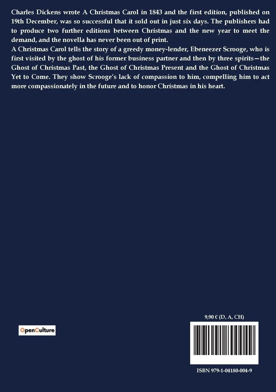 Rückseite: 9791041800049 | A Christmas Carol | by Charles Dickens | Charles Dickens | Taschenbuch