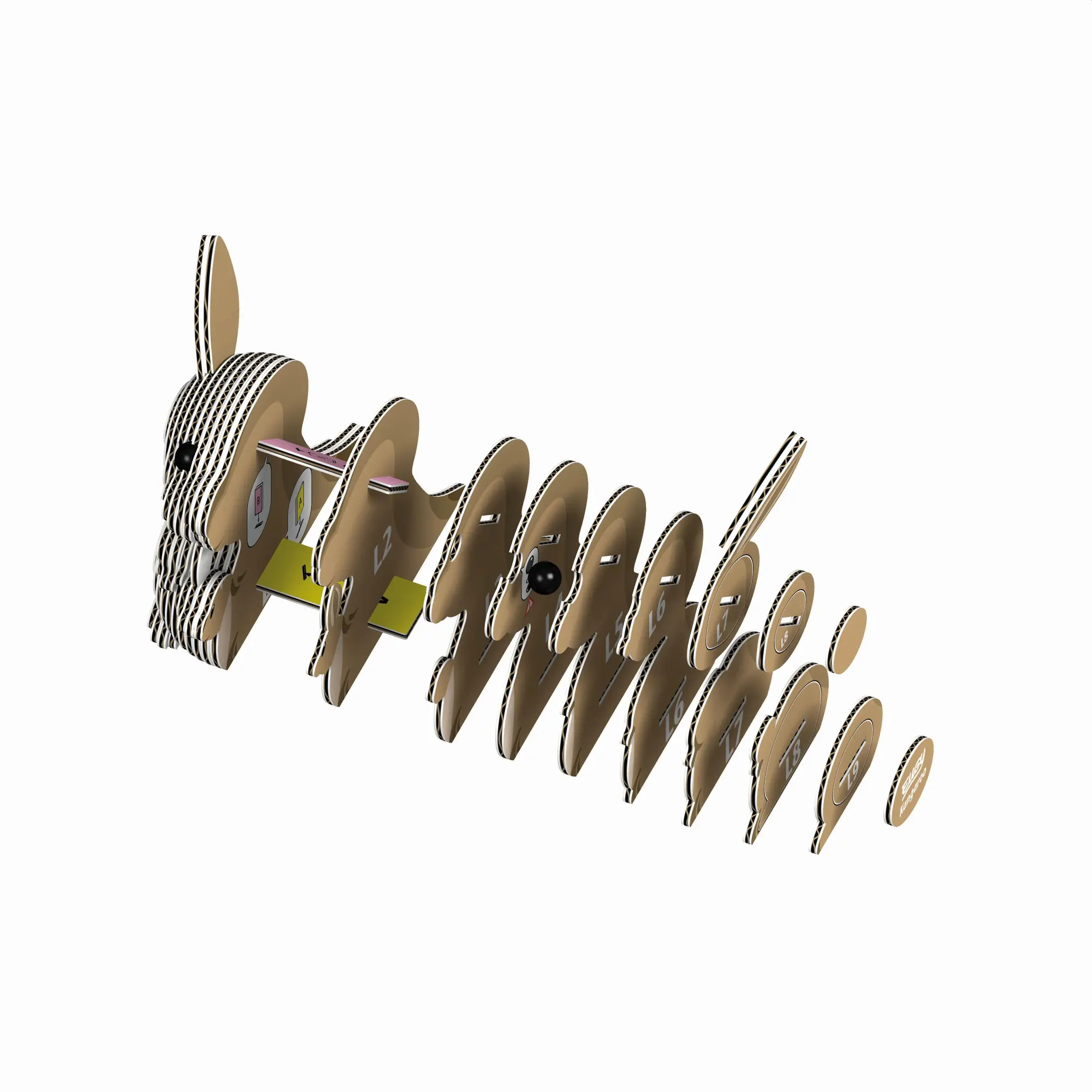 Bild: 9421035150149 | EUGY - 3D Bastelset Känguru | Eugy | Kit (Bastelset) | 650015 | 2023