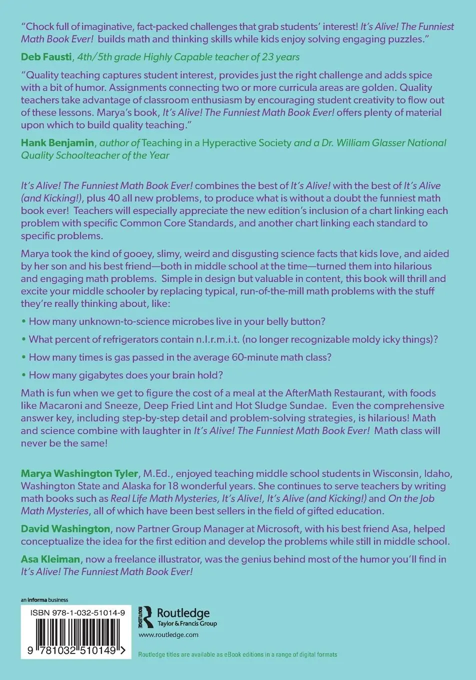 Rückseite: 9781032510149 | It's Alive! | The Funniest Math Book Ever! | Tyler (u. a.) | Buch