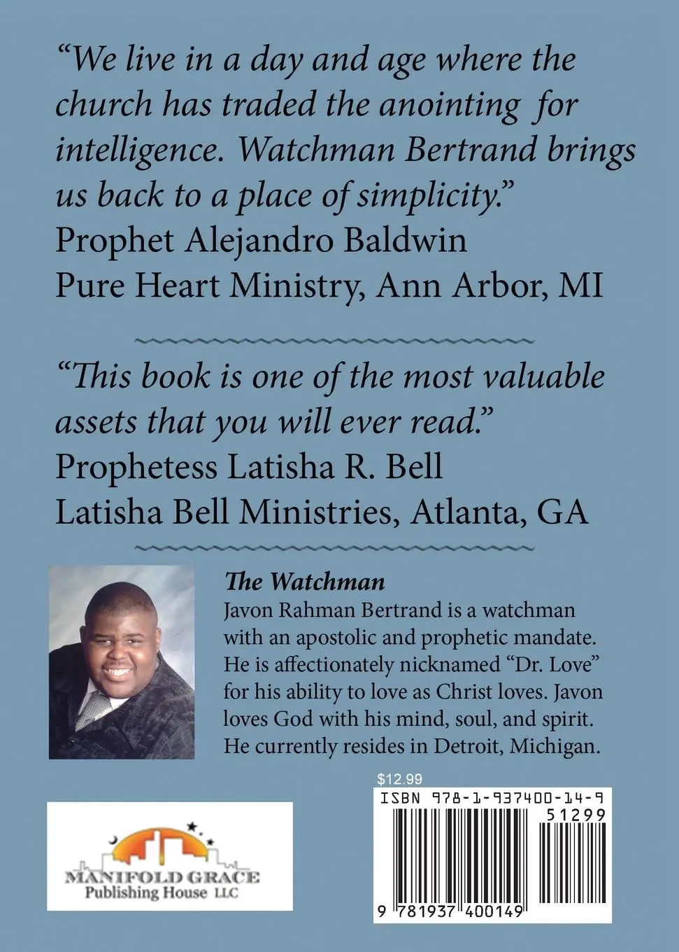 Rückseite: 9781937400149 | The Watchman | Javon Rahman Bertrand | Taschenbuch | Englisch | 2013