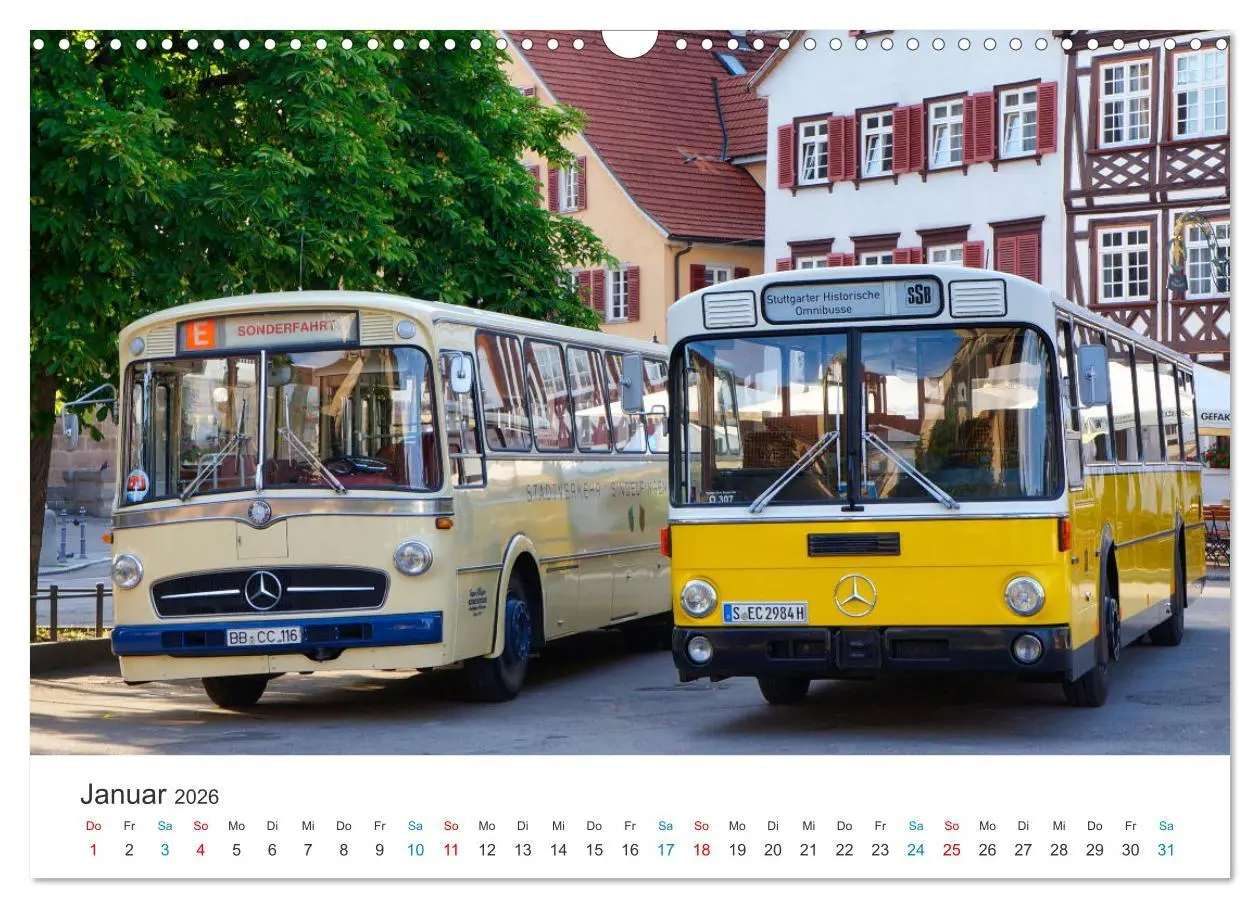 Bild: 9783457430149 | Omnibusse im Fokus (Wandkalender 2026 DIN A3 quer), CALVENDO...