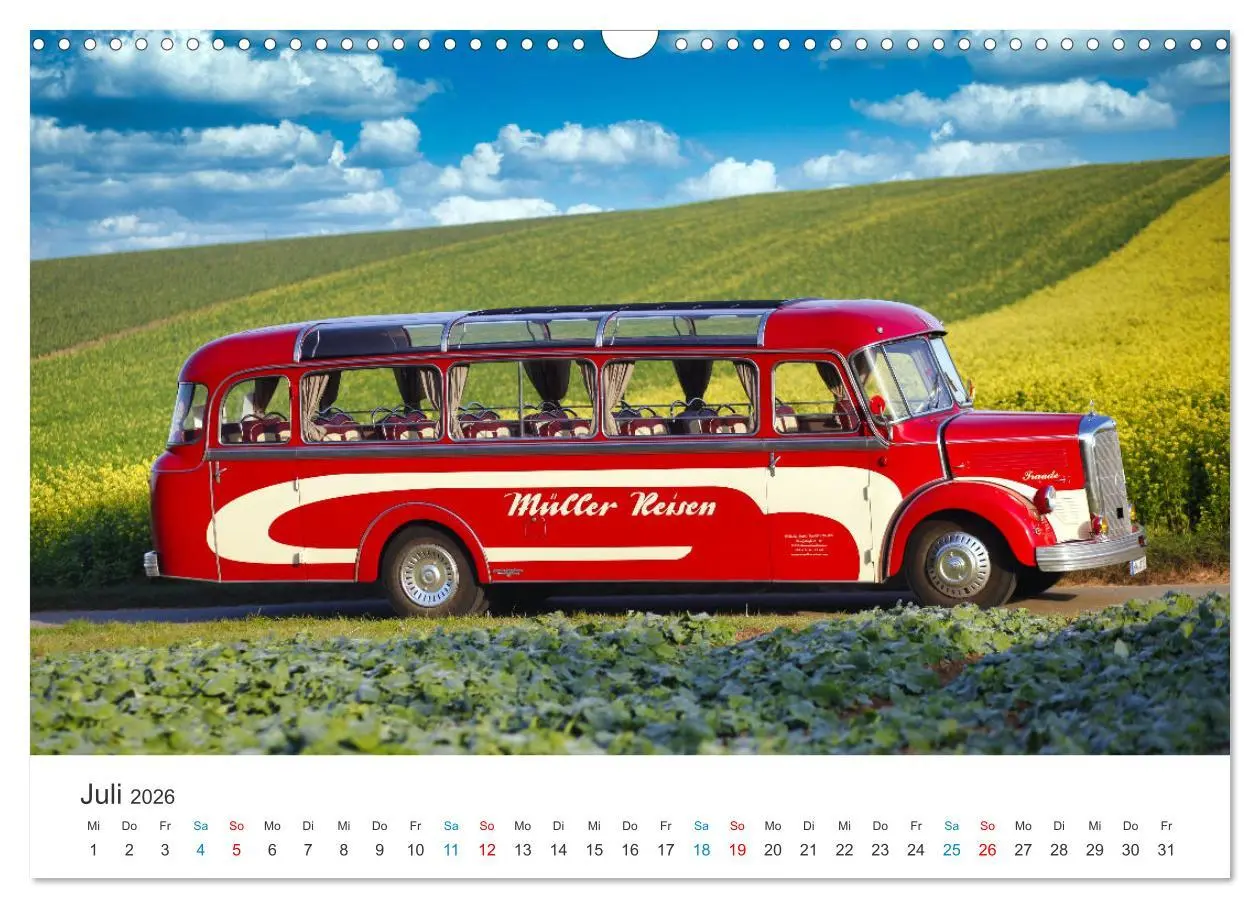 Bild: 9783457430149 | Omnibusse im Fokus (Wandkalender 2026 DIN A3 quer), CALVENDO...
