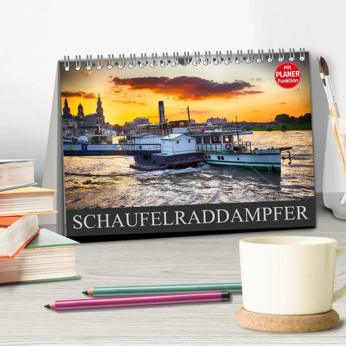 Bild: 9783569920149 | Schaufelraddampfer (Tischkalender 2027 DIN A5 quer), CALVENDO...