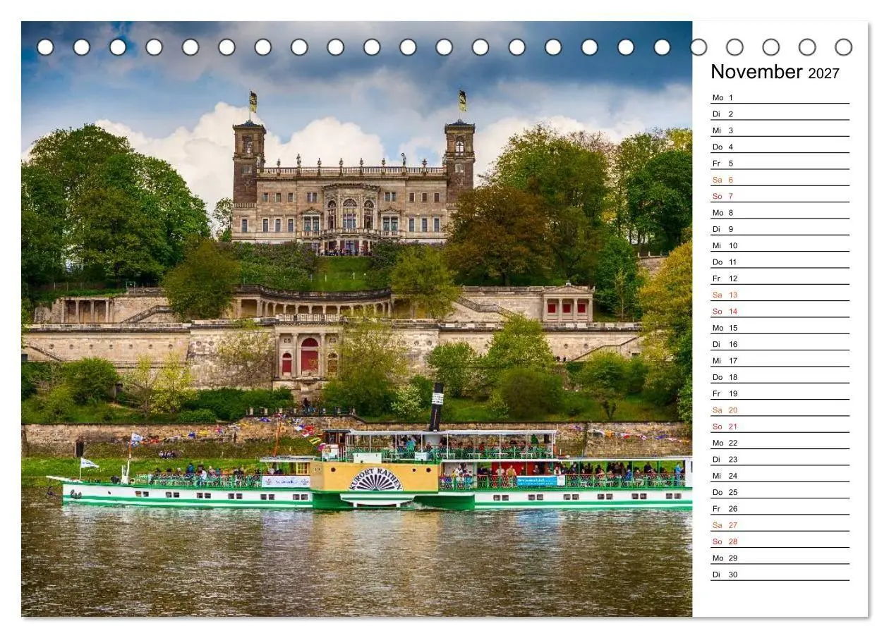 Bild: 9783569920149 | Schaufelraddampfer (Tischkalender 2027 DIN A5 quer), CALVENDO...
