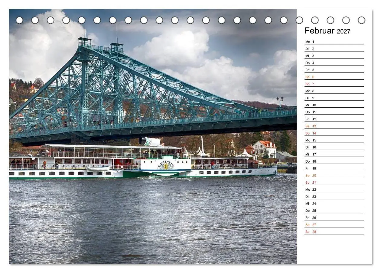 Bild: 9783569920149 | Schaufelraddampfer (Tischkalender 2027 DIN A5 quer), CALVENDO...