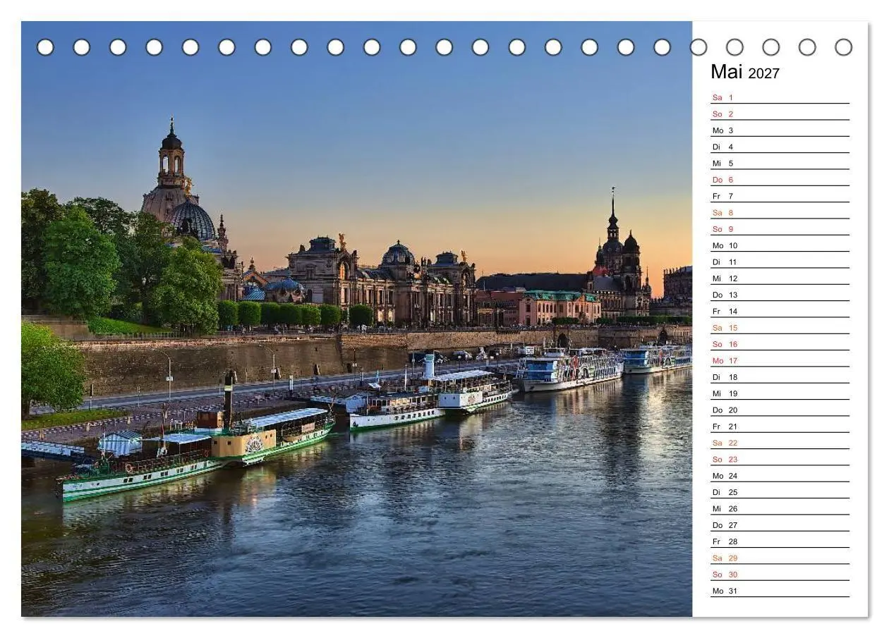 Bild: 9783569920149 | Schaufelraddampfer (Tischkalender 2027 DIN A5 quer), CALVENDO...