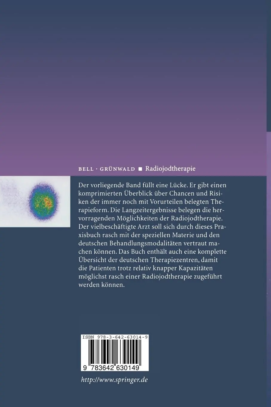 Rückseite: 9783642630149 | Radiojodtherapie | bei benignen und malignen Schilddrüsenerkrankungen
