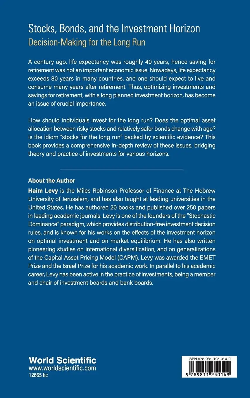 Rückseite: 9789811250149 | STOCKS, BONDS, AND THE INVESTMENT HORIZON | Haim Levy | Buch | 2022