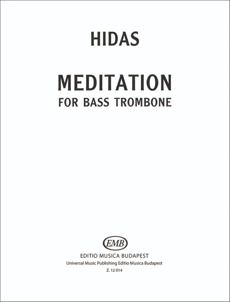 Cover: 9790080120149 | Meditation for bass trombone | Frigyes Hidas | Buch | 1980