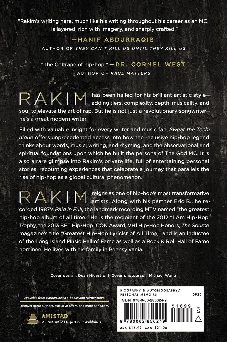Rückseite: 9780062850249 | Sweat the Technique | Rakim | Taschenbuch | Kartoniert / Broschiert