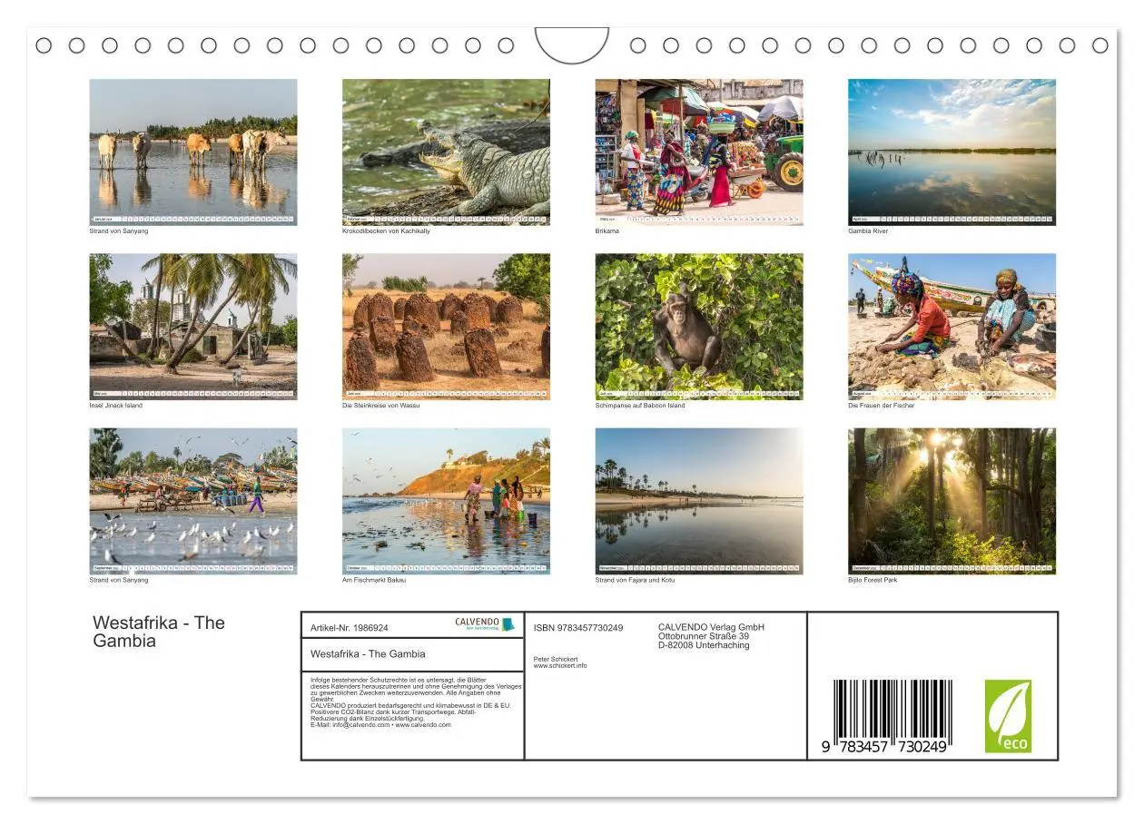 Bild: 9783457730249 | Westafrika - The Gambia (Wandkalender 2026 DIN A4 quer), CALVENDO...