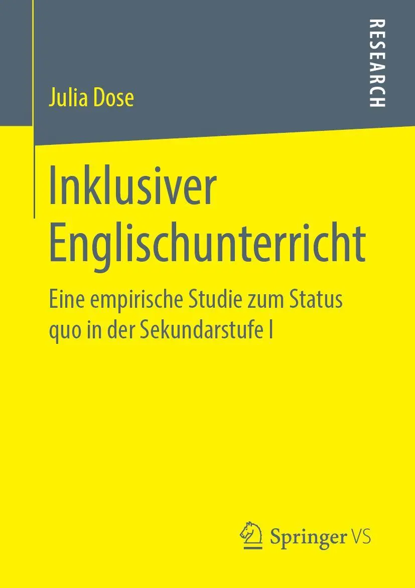 Cover: 9783658250249 | Inklusiver Englischunterricht | Julia Dose | Taschenbuch | xxii | 2019