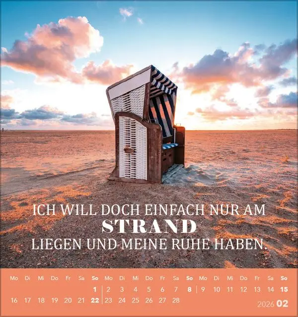Bild: 9783731890249 | Urlaubsreif 2026 | aufstellbarer Postkartenkalender | Verlag Korsch