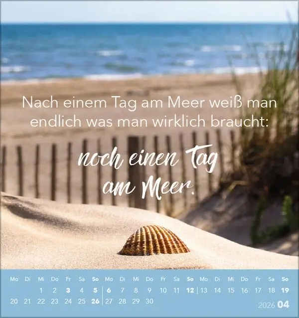 Bild: 9783731890249 | Urlaubsreif 2026 | aufstellbarer Postkartenkalender | Verlag Korsch