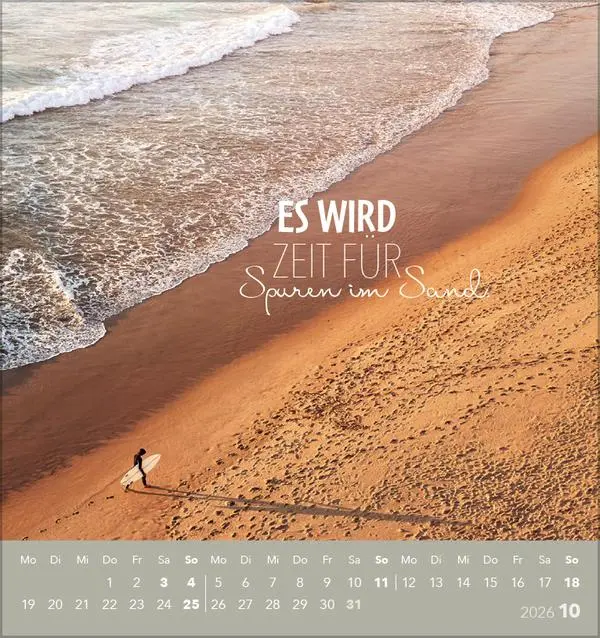 Bild: 9783731890249 | Urlaubsreif 2026 | aufstellbarer Postkartenkalender | Verlag Korsch