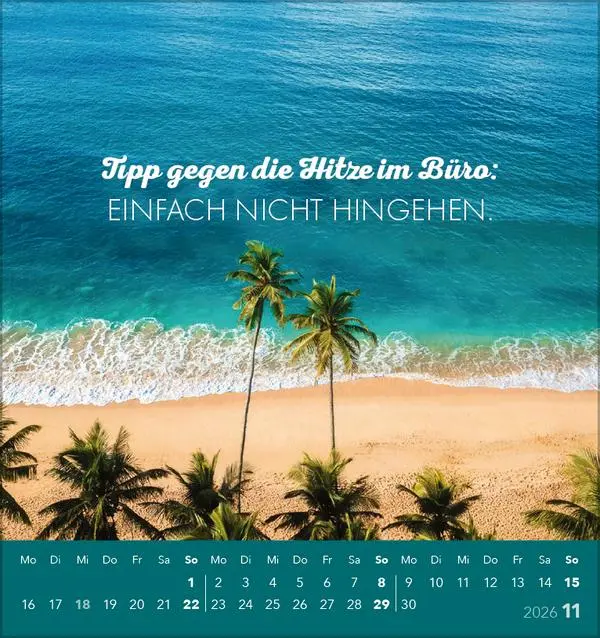 Bild: 9783731890249 | Urlaubsreif 2026 | aufstellbarer Postkartenkalender | Verlag Korsch